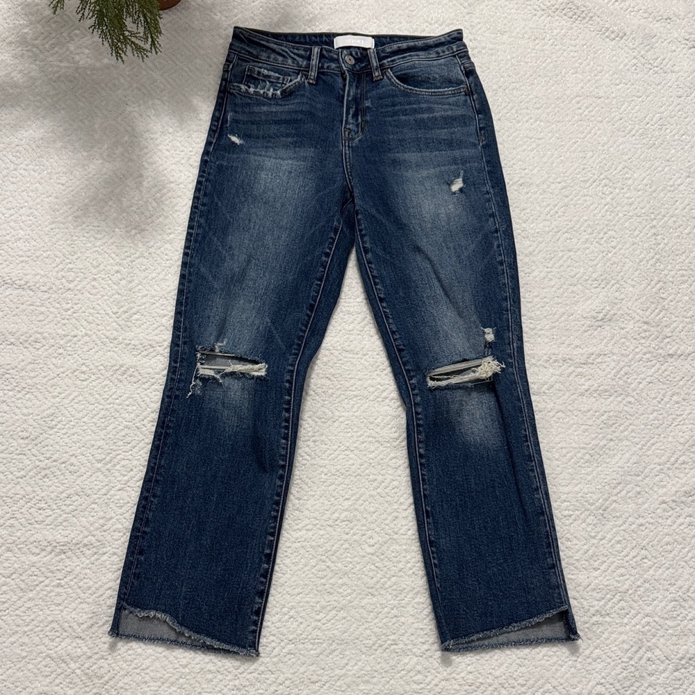 NWT Vervet by Flying Monkey Classic Distressed Straight Leg Jeans Sz 25